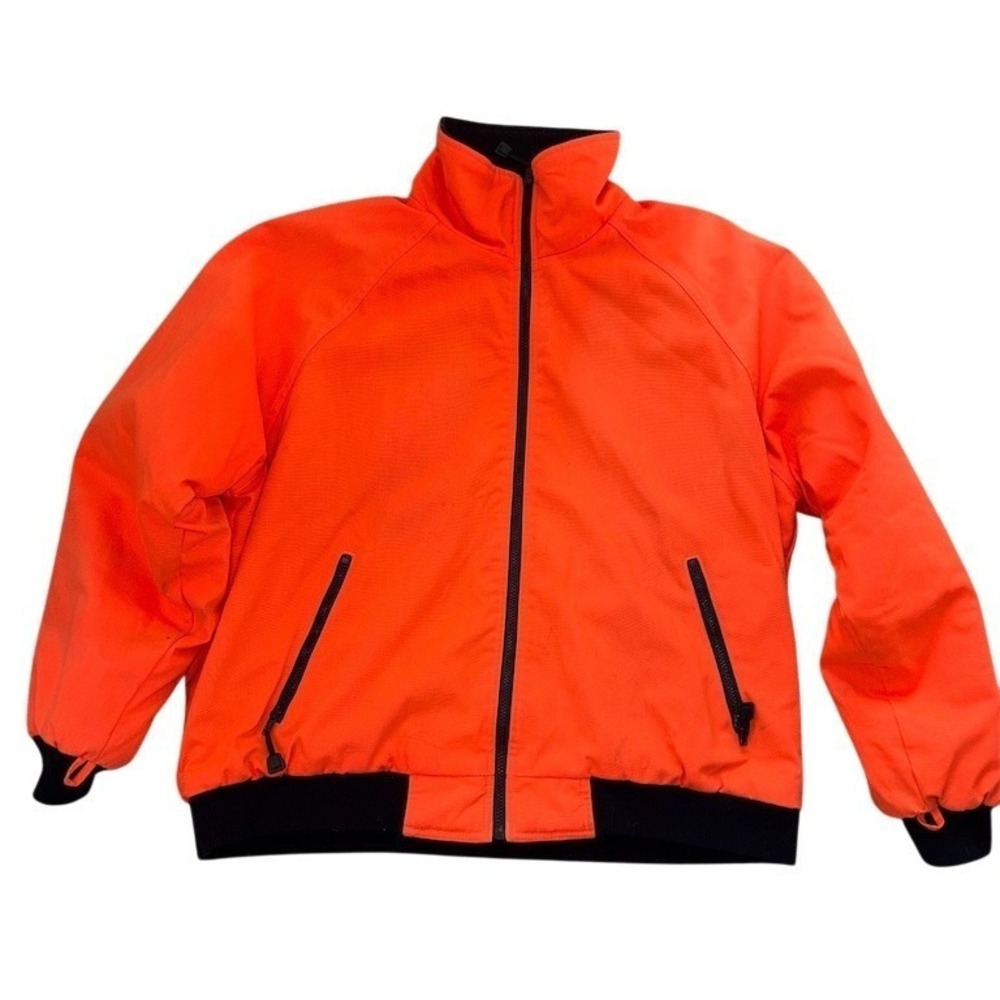 Vtg WearGuard Bomber Jacket Mens XL Blaze Orange Insulated Full Zip Work hunting